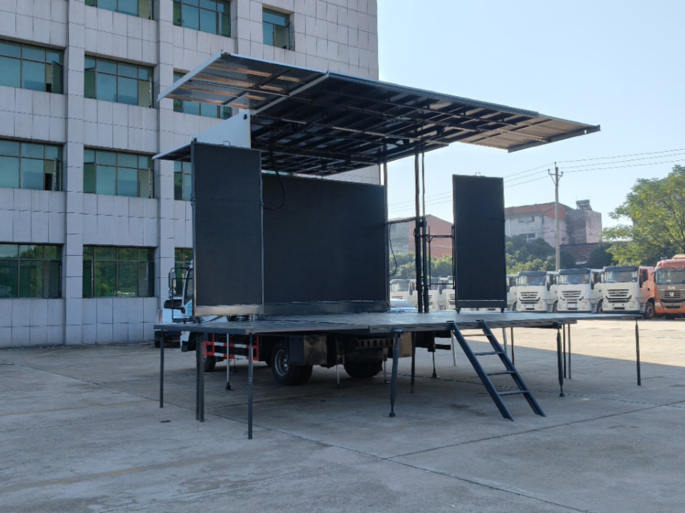 4米2双面展开旋转舞台车
