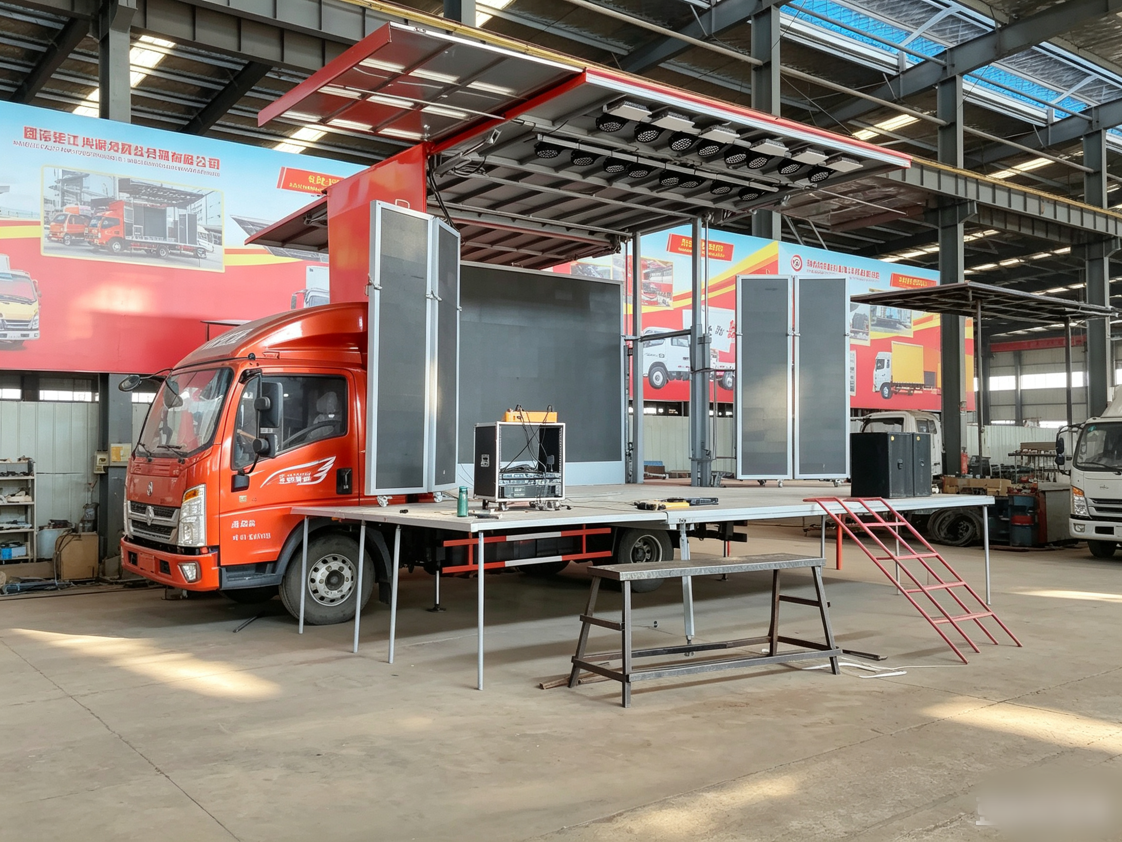 4米2双面展开舞台车