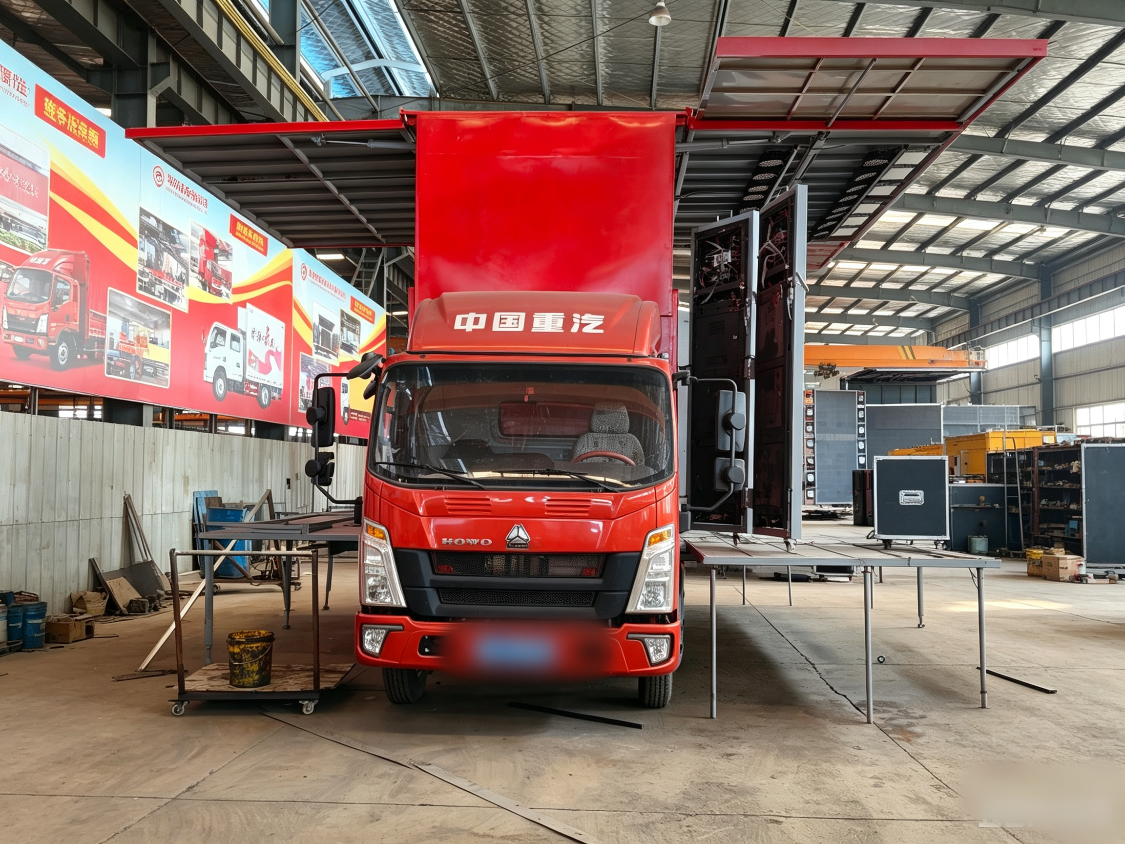 4米2双面展开舞台车