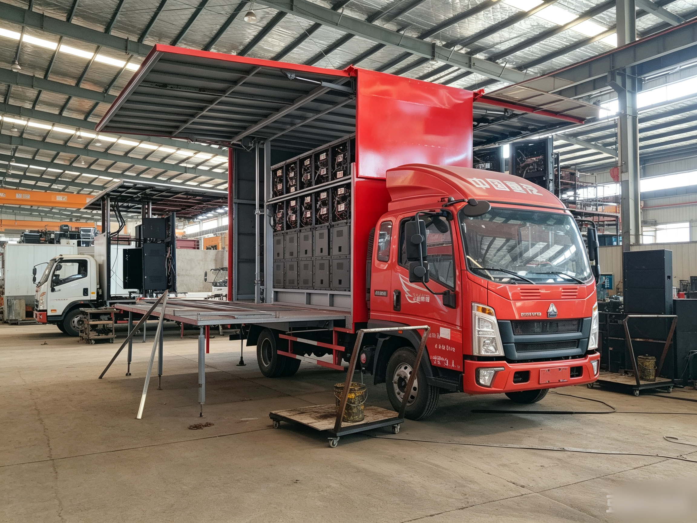 4米2双面展开舞台车
